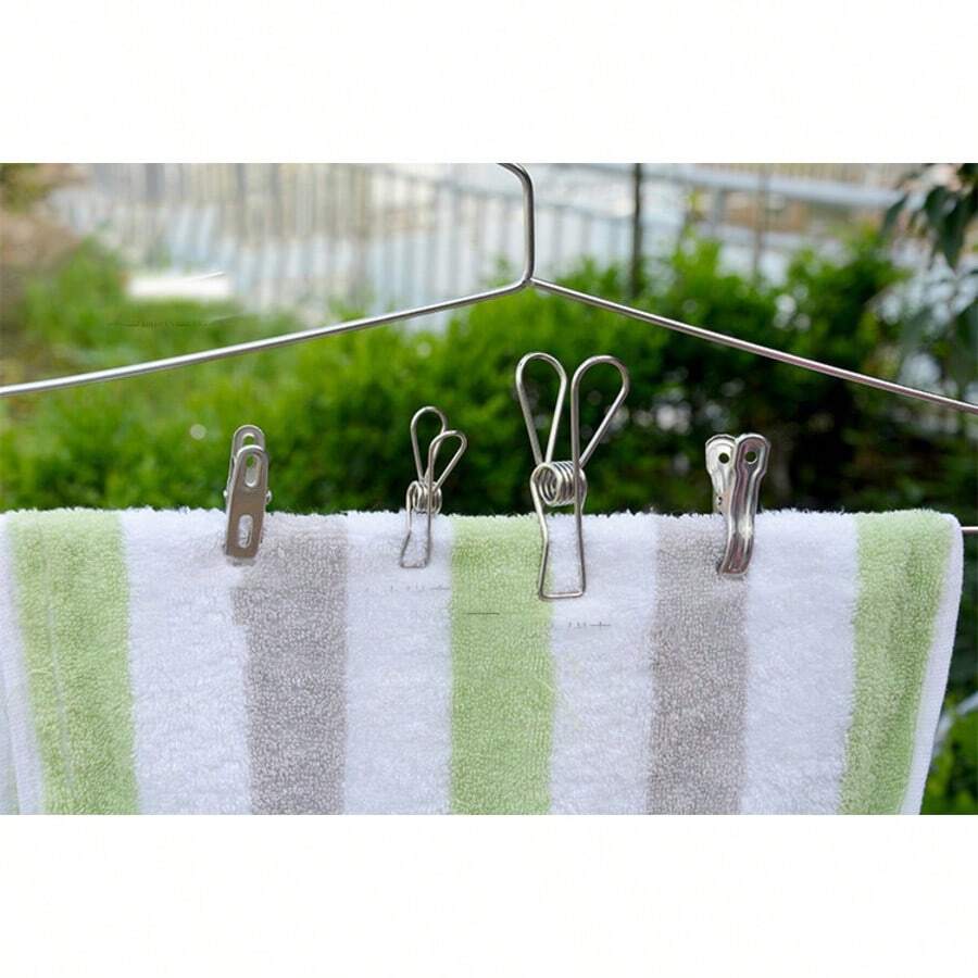 Stainless Steel Clothespins, Spring Loaded Anti-Wind Clothes Clips, Drying Clips For Clothes, Blankets, Socks