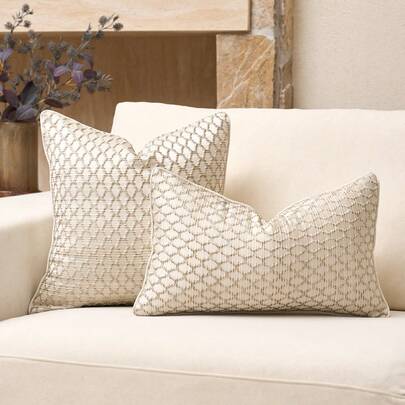 1pc Luxury Elegant Geometric Throw Pillow Cover, No Filling, High Precision, Invisible Zipper Closure, Suitable For Sofa, Couch, Bed, Car, Chair, Window Seat, Loveseat, Living Room, Bedroom, Floor, Bench, Office, Cafe