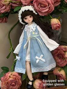 1PC Healing Girl Doll Set, BJD Doll - Jointed Poseable, 30Cm/11.8Inch Birthday Christmas Play House Toy Set, With Cute Dress/Shoes Accessories And 3D Eyes And Exquisite Makeup, Cosplay Doll