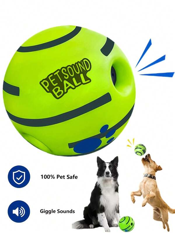 Cat And Dog Pet Sound Ball Toy Pet Interactive Intelligence Training Ball Toy Fun Wobble Giggle Ball Dog Toy For Relieve Anxiety Training Cleaning Teeth Built-In Sound-Emitting Pet Ball Toy For Indoor And Outdoor Dog Chewing Playing And Touching Training Supplies Three Available Sizes Of Sound Ball Toys For Use With Large Dogs And Medium-Sized Dogs Small Dogs Green