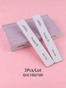 3Pcs/5Pcs/10Pcs Diamond Nail Files, Durable Double-Sided Manicure Files, Rectangular Nail Care Tools - Light Grey - View 20