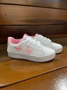 TENIS INFANTIL BORBOLETA PARA MENINAS LINDO E CONFORTAVEL - Rosa Bebê - Visão 2