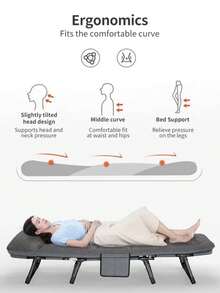 Outdoor Portable Large Folding Bed Suitable For Indoor, Outdoor And Camping - Grey - View 4