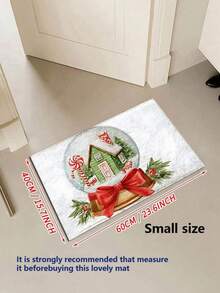 1 Stück Weihnachts-Badezimmermatte - Weihnachtliche Inneneinrichtung, Weihnachtsgeschenke, Weihnachtsdekoration für Zuhause, künstliche Wollfläche mit rutschfester TPR-Rückseite, weiches rechteckiges Design, maschinenwaschbar, geeignet für Badezimmer- oder Schlafzimmerdekoration, Weihnachts-Badezimmerdekoration und -Accessoires, einsetzbar für Hauseingang, Weihnachtsfeier, Schlafzimmer, Türbereich, Badezimmer, Küche, Waschraum, Landhausstil, tragbare personalisierte Mode-Badezimmermatte, schnelltrocknende Fußmatte, Badezimmermatte