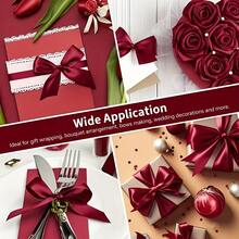 1 Roll 25 Yards Polyester Satin Ribbon, Christmas Gift Box, Candy Box, Cake Box, Flower Decoration Ribbon, DIY Crafts