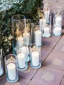 1Pc Glass Candle Holder, Floating Candle Holder, European Valentine's Day Romantic Candle Holder, Suitable For Candlelight Dinner, Birthday Party, Hotel Banquet, Wedding, Can Place Floating Candle - Multicolor - View 3