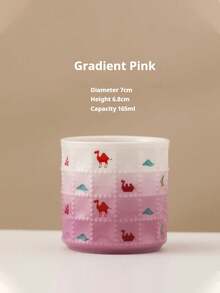 1/4 piezas Taza de café de cerámica con estampado de camello, taza de café para arte de latte, adecuada para reuniones familiares y ocasiones especiales, regalo con tema del desierto, apta para bebidas calientes y frías, oficina, cafetería, uso doméstico, patrón hecho a mano, regalo perfecto para amantes del café, taza de café única | Taza de cerámica reutilizable