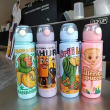 1 pièce Bouteille d'eau Shan Hai Jing de 700 ml, style unique, convient pour la rentrée scolaire, les déplacements, les activités extérieures, les pique-niques, le camping, les voyages, les sports, la remise en forme, l'utilisation au bureau, les cadeaux pour les fêtes, anniversaires, remises de diplômes, Nouvel An, Halloween, Noël - Multicolore - Voir 1