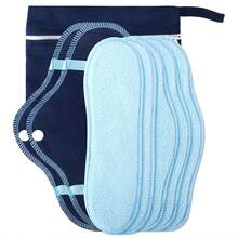 8pcs Girl's Washable Nursing Pads Set, Reusable And Portable, Comes With A Storage Bag, Girl's Must-Have