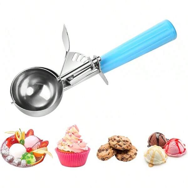 Scoop With, Cookie Scoops Set Of 3 Portion Scoop 18/8 Stainless Steel Cupcake Measuring Scoop Cookie Dough Cupcake Batter (4 Oz + 2 Oz + 0.8 Oz)