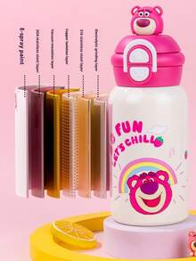 Disney 3D Character Insulated Cup For Children, Elementary School Straw Cup, Direct Drinking Character Double Drinking Insulated Cup, Kindergarten Water Cup, Elementary School Straw Cup, 530ML - Multicolor-530ml - View 5