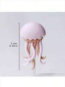 11pcs Or 1pc Marine Animal Cake Decorations, Whales, Dolphins, Porcupines, Jellyfish, Octopuses, Shells, Corals And Other Underwater Animals, Marine Theme Cake Decoration Set, Birthday Cake Baptism Cake Decoration, Soft Clay Handmade With Slight Defects(Do Not Touch The Cake; Please Use It With The Stick.) - Multicolor - View 13