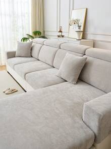 1PC Chenille Skin-Friendly Pet-Friendly Sofa Cover - Stretchable Machine Washable Slipcover For 1/2/3/4-Seater L-Shaped Sectionals, All-Season Non-Slip Multi-Purpose Protector - Multicolor - View 4