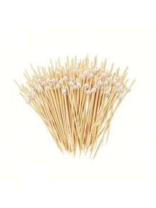 100pcs Sweet Daisy Theme Food Picks Flower Dessert Fruit Forks, Toothpick Sticks, Flower Picks, Perfect For Drinks, Desserts, Appetizers, Fruit & Dessert Decorations, Party, Wedding, White Mini Food Picks For Decoration, Kitchen, Summer Parties, Durable, Fun Drink Accessories Holiday Birthday Party Decorations Supplies - Multicolor - View 14