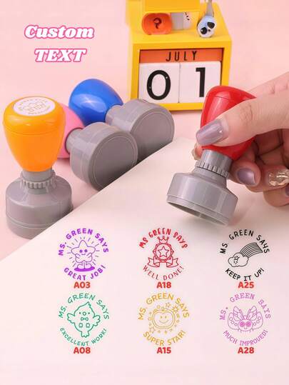Customized Teacher Stamps, Personalized Teacher Comment Stamps, Customized Name Stamps, Homework Grading Stamps, Teacher Appreciation, Personalized Teacher Stationery, Customized Teacher Supplies, Homework Stamps, Cartoon Stamps, Cute Stamps, Teacher Gifts, Graduation Season Gifts, Back-To-School Season Gifts,Multi-Functional,Ornamental,Reusable,Modern,Colorful,Cute,Vintage,Cartoon,Kawaii,Custom,Personalized,Unique,Customized,Workers,Clients,Students,For Business/Work/Office,For School,Scrapbooking & Stamping Suppliers,Office Decor