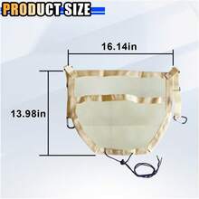 Soporte para cartera de coche, organizador de bolsillo de red entre asientos, asiento trasero para niños y mascotas, accesorios de almacenamiento interior de automóvil para mujeres y hombres - Beis - Ver 2