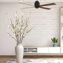 Artificial Cherry Blossom Flowers Realistic Fake Plum Blossom Floral For Home Decor - 白色 - 查看 6