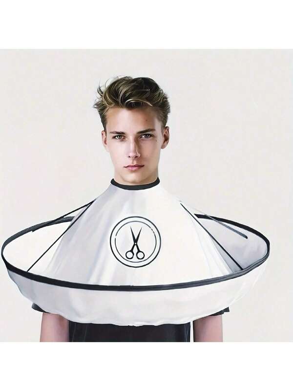 Haircut Cape With Scissor Pattern, Quality Foldable Salon Hair Cutting Gown, Waterproof, Comfortable And Easy To Clean Barber Tool