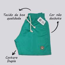 Kit 4 Bermudas Infantil Juvenil Tactel Coloridas Short Mauricinho Menino Casual Praia Verão - Multicolorido - Visão 6