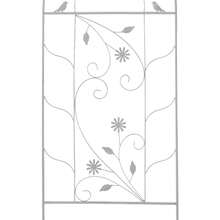 Elegant White Metal Garden Fence For Climbing Plants - Durable Iron Frame With Floral Design, Easy Assembly, Perfect For Enhancing Your Outdoor Space - 典雅白 - 查看 11