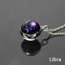 1pc 12 Zodiac Constellation Necklace, Starry Sky Glow In The Dark Glass Ball Pendant Necklace, Suitable For Men & Women, Father's Day, Thanksgiving, Christmas, New Year, Birthday Gift, Holiday Present Valentine's Day - Constellation Necklace - View 17