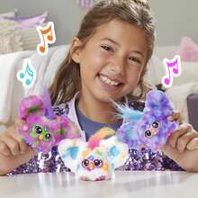 Hasbro Furby Furblets Groo-Vee Mini Friend, 45+ Sounds & Music, Speaks Only Furbish, Electronic Plush Toys, Purple, Back To School Gifts, Ages 6+