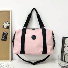 1pc Large Capacity Short Trip Travel Duffel Bag, Lightweight Luggage Gym Bag, Handbag/Shoulder Bag Running Accessories Sports Bag For Women Sport Bag For Sports For Fitness For Exercise Travel Bag For Vacation For Men Travel Essential Yoga Bag