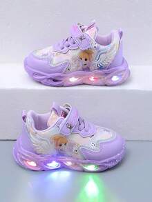 2025秋冬新款美式女童夜光运动鞋，休闲时尚儿童LED发光跑步鞋