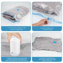 便携式可充电电动气泵，可为泳池浮床、气垫床垫、游泳圈、真空储物袋、睡垫、充气玩具充气和放气，不适用于气球、篮球、足球轮胎 - 白色 - 查看 9