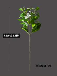 Kmitang 82-144cm Large Artificial Magnolia Flower, Fake Southern Bamboo Branch, Plastic Banyan Leaves, Faux Rubber Tree, Tropical Palm Plant, Suitable For Home, Garden, Office Decor, Not Including 1 Plant - White - View 12
