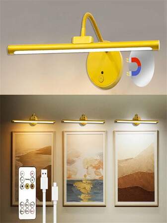 1pc, Home Lighting Remote Control Gooseneck Tube Smart Desk Lamp, 360 ° Flexible USB Charging Bedroom Night Light, Reading Light With Timer, Suitable For Kitchen, Office Desk, Computer Desk, Dormitory Storage Room, Holiday Decoration Gift(1800mAh)