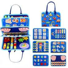 Montessori Activity Board, Develops Fine Motor Skills & Sensory Development, Perfect Toy For Airplane & Car Travel, Great Gift For Kids (Some Parts Are Sent Randomly) Sensory For Kids, Baby Airplane, Baby Stocking Stuffers, Baby Toys In Car, Toddler Sensory, Baby Activity Book - Multicolor - View 1