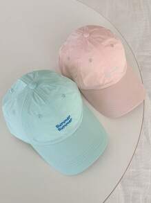 1pc Soft Top Candy Color Stylish Letter Printed Baseball Cap, Women's Breathable Quick-Dry Sun Hat For Outdoor, Spring/Summer