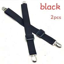 2/4 片床单固定器，可调节三角形弹性带夹，适用于床单、床垫罩、沙发垫等家用 - 彩色 - 查看 12