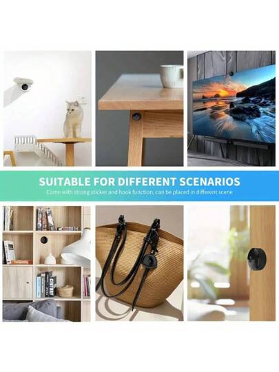 HD Mini WiFi Security Camera Night Vision Motion Alerts USB Rechargeable, Portable, Wide Angle, Easy App Setup view 7