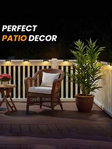 4pcs Outdoor Solar Deck Step Light, IP65 Waterproof Solar Deck Light, Solar Fence Light, Solar Step Lights Led Solar Powered Lights, Used For Outdoor Stairs, Fences, Gardens, Balconies, Yards, Terraces, And Channel Decoration - Warm White LED Light, Thanksgiving Gift