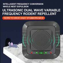 我们的超声波驱虫器采用尖端变频技术，有效驱赶老鼠、松鼠和其他啮齿动物。与传统的陷阱或毒药不同，这款不含化学物质的设备会发出高频声波， - 彩色 - 查看 5