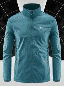 Men's UV+ Sun Protection Jacket - Breathable, Waterproof And Ultra Lightweight For Outdoor Sports - Mint Blue - View 2