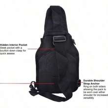 Tactical Shoulder Backpack Rover EDC Outdoor CCW Sling Bag Hiking Camping Pack Concealed Range Bag Hunting Daypack - Multicolor - View 6