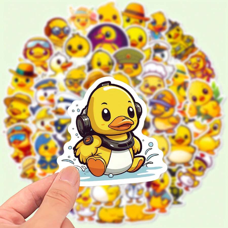 50pcs Cartoon Little Yellow Duck Stickers, Graffiti Decoration Stickers, Cute Aesthetic Graffiti Vinyl Stickers Suitable For Water Bottles, Laptops, Phones, Skateboards, Guitars, Luggage, Scrapbooks, Helmets, Bicycles, Motorcycles, Cars, Teens/Adults Party Decor Gift,Shadow The Hedgehog,Ideal Holiday And Reward Gifts,Wheelie Bin Stickers,Letter Stickers - Multicolor - View 1
