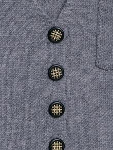 YROOE Fashion Women's Casual Niche Asymmetrical Design Knitted Vest Sweater Vest - Grey - View 7