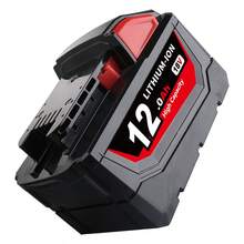 2Pack 18V 12000mAh Replacement For Milwaukee M-18 Battery Compatible With Milwaukee 12.0Ah Lithium Ion Battery And 18 Volts Cordless Power Tools - Gói 2 12.0Ah | Đỏ & Đen - Xem 8