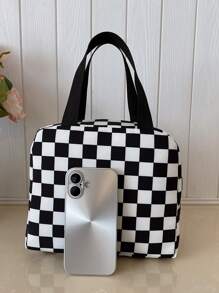 Sac à déjeuner portable, sac isotherme étanche, boîte à lunch Bento, sac d'isolation pour le dîner. Sac à lunch épais mignon pour étudiants, imprimé léopard rose, petit motif floral. Boîte à lunch pour femmes, école