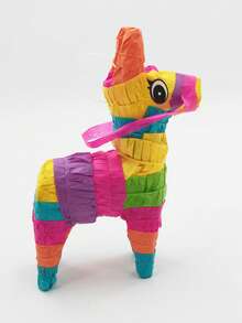 Mini Donkey Shaped Piñata, Suitable For Carnival And Mexican Parties Decoration - Colorful Paper Craft, Great For Birthday Celebrations And Holiday Party Centerpieces.