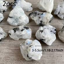 1/2/3pcs Natural Black & White Moonstone Crystals, Blue Aura 7 Chakra Crystals, Aromatherapy Diffuser Stones, Mineral Specimen Decor & Collection, Healing Pyrite Crystals, Premium Jewelry DIY Decor, Yoga Meditation Crystals, Best Holiday Gift - Natural Black and White Moonstone Crystal Rough Stone - View 15