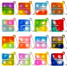 24/48pcs Random Colors And Random Styles Pop Fidget Keychain - Mini Fidget Toys Bulk Party Favors For Kids - Boys Girls Push Pops Bulk Toys - Its Small Prizes For Kids Classroom Birthday Party Favors Bubble Poppers