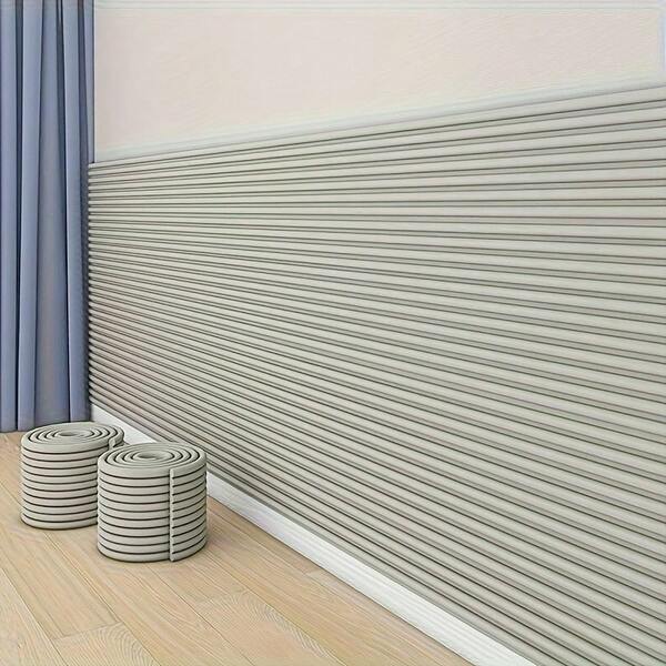 1pc [Upgraded Corner Guards] Thickened Upgraded Self-Adhesive Anti-Collision Corner Guards | 78.77" X3.94" Peel-And-Stick Soft Edge Protectors With Modern Minimalist Striped Design | DIY Cut-To-Fit Removable Wall Protectors For Living Room, Dining Table, Bedside, Corridor, Wall Corner Protector