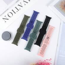 1pc Breathable Sport Silicone Strap Compatible With Samsung Galaxy Watch 8/8 Classic 40/44/46mm Women/Men Replacement Watch Band Adjustable Wristbands Correas Compatible With Galaxy Watch8 44mm/40mm Bracelet Smart Watch Accessories