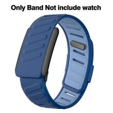 1pc Silicone Wristband Compatible With 5.0 Band, Soft Silicone Sports Loop Strap For Men & Women, With U Shapped Connector For 5.0 LIFE ECG - Multicolor - View 23