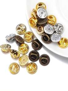 20/100 Stücke Metall Schmetterling Schnallen, Nadel Brosche Schnalle, Dorn Anstecknadel Schnalle Anstecknadel Rückseite für DIY selbstgemachte Broschen, Abzeichen Material, Kleidungszubehör, DIY Schmuckherstellung Zubehör für Broschen, Anstecknadeln & Kostümzubehör